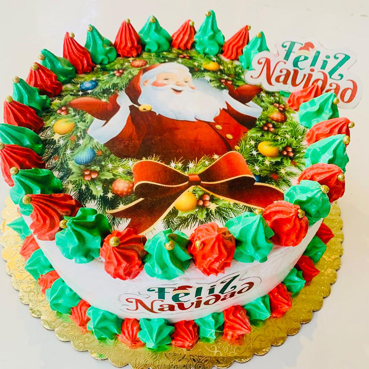 Cake navideño láminas